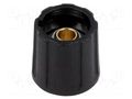 Knob; without pointer; ABS; Øshaft: 4mm; Ø16x15.5mm; black; A2516 OKW A2516040
