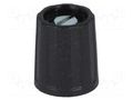 Knob; without pointer; ABS; Øshaft: 6mm; Ø13.5x15.5mm; black; A2513 OKW A2513060