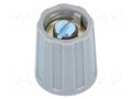 Knob; without pointer; ABS; Øshaft: 4mm; Ø13.5x15.5mm; grey; A2513 OKW A2513048