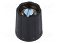 Knob; without pointer; ABS; Øshaft: 4mm; Ø13.5x15.5mm; black; A2513 OKW A2513040