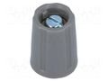 Knob; without pointer; ABS; Øshaft: 4mm; Ø10.5x14mm; grey; A2510 OKW A2510048
