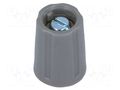 Knob; without pointer; ABS; Øshaft: 4mm; Ø10.5x14mm; grey; A2510 OKW A2510048