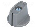 Knob; with pointer; ABS; Øshaft: 6mm; Ø23x16mm; grey; Shaft: smooth OKW A2423068