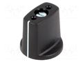 Knob; with pointer; ABS; Øshaft: 3mm; Ø16x16mm; black; Shaft: smooth OKW A2416030