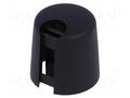 Knob; with pointer; plastic; Øshaft: 6mm; Ø16x16mm; black; push-in OKW A1016649