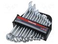 Wrench-set; combination spanner; Chrom-vanadium steel; 12pcs. PROLINE PRE-CSPANNER-12