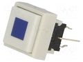 Switch: keypad; Pos: 2; DPDT; 0.1A/30VDC; white; LED; blue; THT; 1.5N HIGHLY ELECTRIC PB6135FAL-4