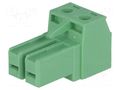 Pluggable terminal block; 7.62mm; ways: 2; straight; plug; female PHOENIX CONTACT PC4/2-ST-7.62