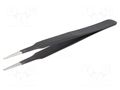 Tweezers; Tipwidth: 2mm; Blade tip shape: rounded; ESD; 17g NEWBRAND NB-ESD13