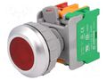 Switch: push-button; 30mm; Stabl.pos: 1; NC + NO; red; IP65; LXB30 AUSPICIOUS LXB30-1-O/C-R