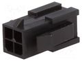 Connector: wire-wire; plug; male; Micro-Fit 3.0; 3mm; PIN: 4; 5A MOLEX MX-43020-0400