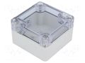 Enclosure: multipurpose; X: 65mm; Y: 65mm; Z: 40mm; 1554; grey; IP66 HAMMOND HM-1554B2GYCL