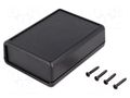 Enclosure: with panel; with flap on baterries; 1593; X: 66.5mm HAMMOND HM-1593PBK