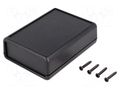 Enclosure: with panel; with flap on baterries; 1593; X: 66.5mm HAMMOND HM-1593PBK