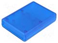 Enclosure: with panel; with flap on baterries; 1593; X: 66mm; ABS HAMMOND HM-1593STBU