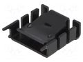 Heatsink: moulded; TO220; black; L: 25mm; W: 25mm; H: 9.5mm; 16.6K/W STONECOLD HS-012