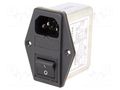 Connector: AC supply; socket; male; Inom: 4A; Ir: 0.6mA; 250VAC; 1MΩ YUNPEN ELECTRONIC FYQ04A1