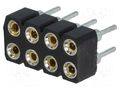 Connector: pin strips; socket; female; PIN: 8; THT; straight; 2.54mm CONNFLY DS1002-01-2X04V13
