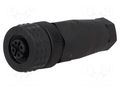Connector: M12; plug; PIN: 4; female; E; 250V; straight; IP67; 4A HIRSCHMANN ELKA4012KPG7