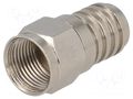 Connector: F; plug; male; crimped; for cable; straight; RG59; 6mm YIZN Jiangsu Tengyu Electronics co. FC-100/6