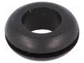 Grommet; Ømount.hole: 12.7mm; Øhole: 9.5mm; rubber; black FIX&FASTEN FIX-GR-4