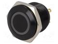 Switch: vandal resistant; Pos: 2; SPST-NO; 2A/36VDC; IP65; OFF-(ON) ONPOW V16-10R-24Y-A