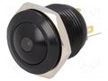 Switch: vandal resistant; Pos: 2; SPST-NO; 2A/36VDC; IP65; OFF-(ON) ONPOW V16B-10D-24B-A