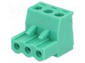 Pluggable terminal block; 5mm; ways: 3; straight; plug; female KARSON TBW-5-3P-GN