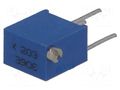 Potentiometer: mounting; multiturn; 20kΩ; 250mW; ±10%; linear; THT SR PASSIVES T67X-20K