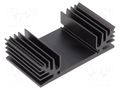 Heatsink: extruded; TO3; black; L: 37.5mm; W: 65mm; H: 18mm; 6K/W FISCHER ELEKTRONIK SK185-37SA