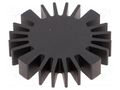 Heatsink; LED; Ø: 50mm; H: 10mm; 2.3K/W; black FISCHER ELEKTRONIK SK57710