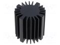 Heatsink; LED; Ø: 50mm; H: 50mm; black FISCHER ELEKTRONIK SK57750