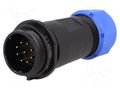 Plug; SP21; male; PIN: 9; IP68; 7÷12mm; 5A; soldering; for cable; 500V WEIPU SP2111/P9