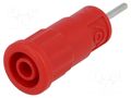 Connector: 4mm banana; socket; 36A; 1kV; red; on panel,push-in; 5mΩ SCHÜTZINGER SEPB6887NI-RT