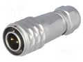 Connector: circular; plug; male; PIN: 2; IP67; SF12; 4÷6.5mm; 13A WEIPU SF1210/P2