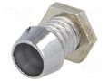 LED holder; 3mm; chromium; ABS; concave; L2: 8mm HEBEI RTP-30HB-CHROM