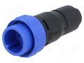 Connector: circular; plug; male; PIN: 6; w/o contacts; for cable BULGIN PX0410/06P/6065