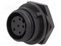 Connector: circular; socket; female; PIN: 6; 125V; w/o contacts BULGIN PX0412/06S