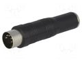 Adapter; DIN 5pin plug,Jack 6,3mm socket; 180°,stereo; PIN: 5 NINIGI JC63G-DIN5W