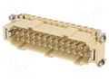 Connector: HDC; male; JEI; PIN: 24; 16A; 500V; 24+PE; size 104.27 ILME JCNEM24