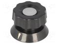 Knob; with pointer; bakelite; Øshaft: 6mm; Ø38x28mm; black MENTOR G475.61