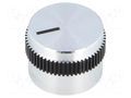 Knob; with pointer; aluminium; Øshaft: 6mm; Ø20x15mm; grey-black MENTOR G5616.6614