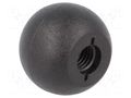 Ball knob; Ø: 25mm; Int.thread: M8; 12mm; technopolymer PA ELESA+GANTER DIN319-KT-25-M8-C