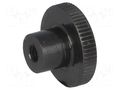 Knob; Ø: 12mm; Int.thread: M3; H: 7.5mm; steel; DIN 466; knurled ELESA+GANTER DIN466-M3