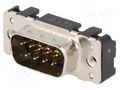 Connector: D-Sub; PIN: 9; socket; male; on PCBs; straight; THT; M3 HARTING 09651616711