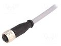 Connector: M12; plug; female; PIN: 12; straight; cables; 10m HARTING 21348500C79100