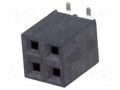 Connector: pin strips; socket; female; PIN: 4; vertical; SMT; 2.54mm NINIGI ZL264-4DG