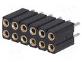 Connector: pin strips; socket; female; PIN: 12; straight; THT; 2x6 CONNFLY ZL307-2X6