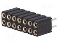 Connector: pin strips; socket; female; PIN: 14; straight; THT; 2x7 CONNFLY ZL307-2X7
