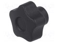 Knob; Ø: 25mm; Int.thread: M6; 10mm; H: 19mm; technopolymer PA ELESA+GANTER VCT.25B-M6